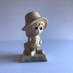 Vintage 'I Love You More Than Fridays' Figurine, Wallace Berry Sculpture